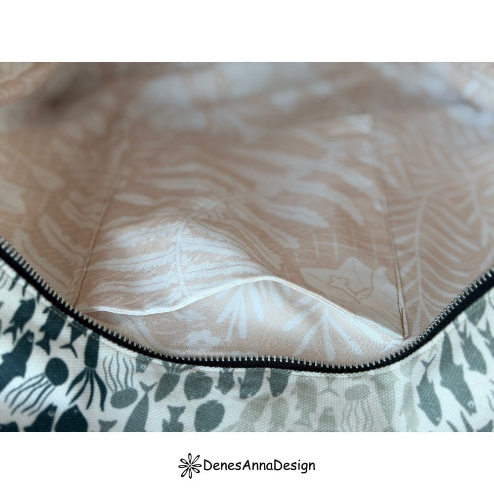 Bluebell- Zippered Tote Bag with Lining | PDF Sewing Pattern