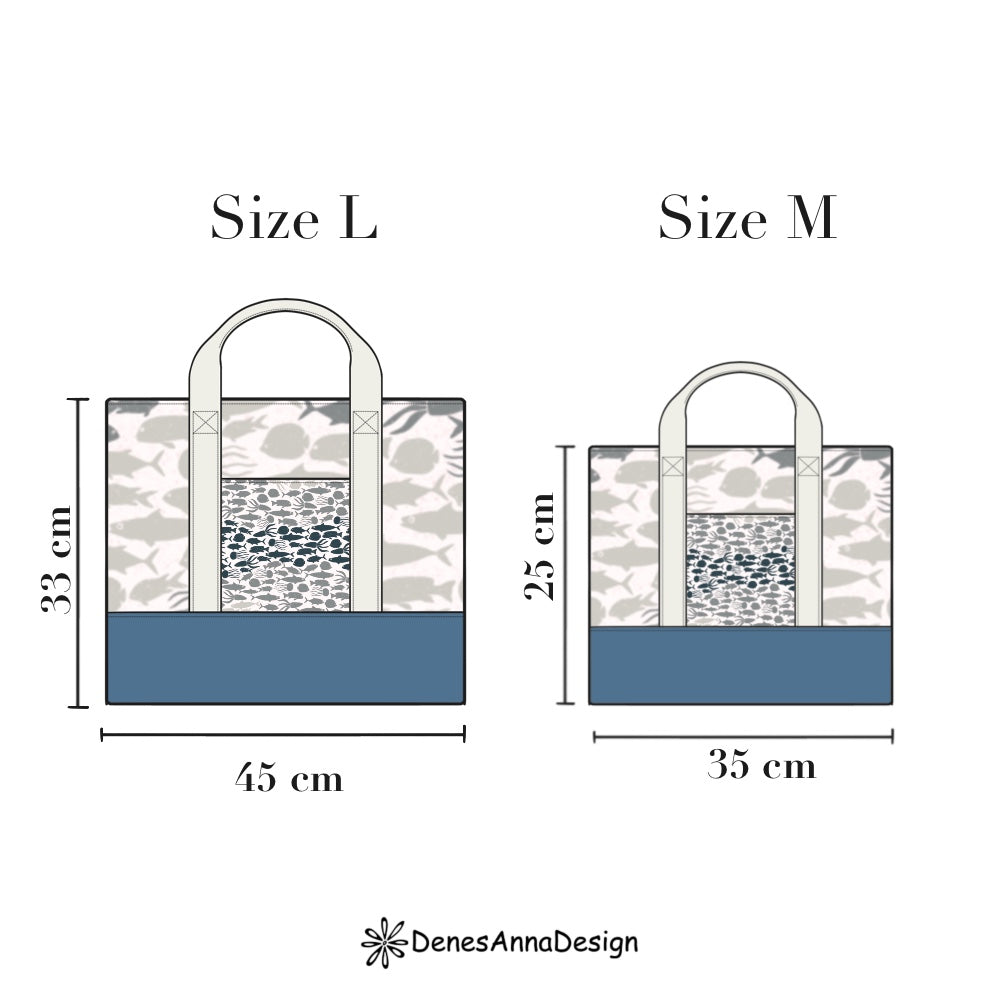 Bluebell- Zippered Tote Bag with Lining | PDF Sewing Pattern