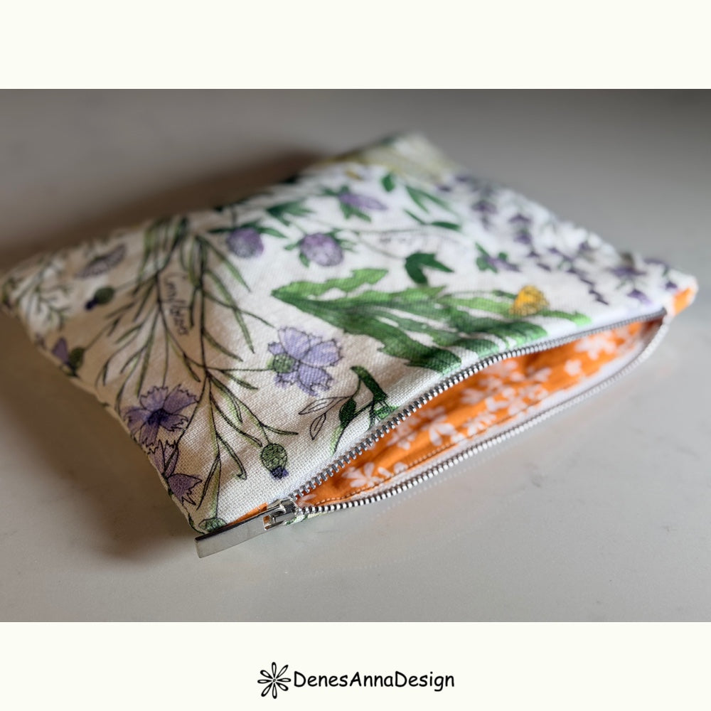 Iris- Lined Zipper Pouch Sewing Pattern