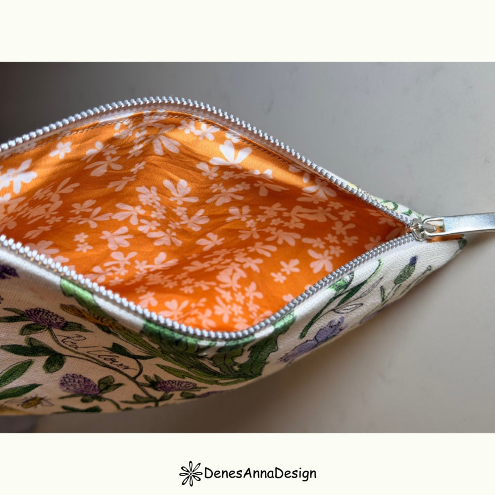 Iris- Lined Zipper Pouch Sewing Pattern